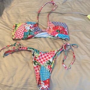 Colorful Patchwork Bikini Set